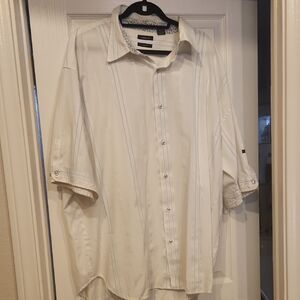 Attitude Men's 4XL White Button-Up Shirt